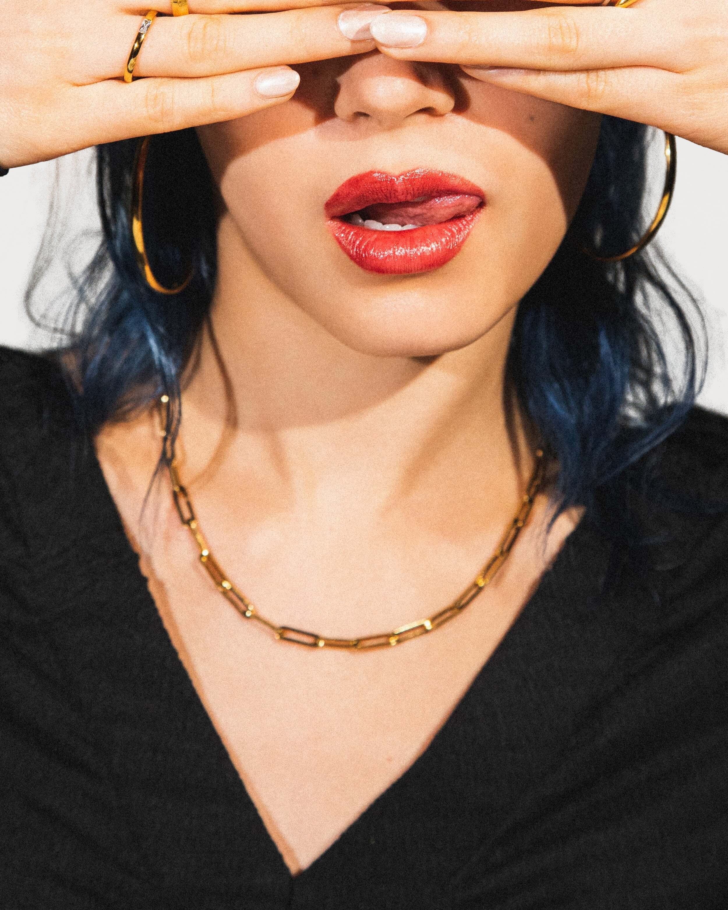 [ゴールド] ペーパーチェーンネックレス