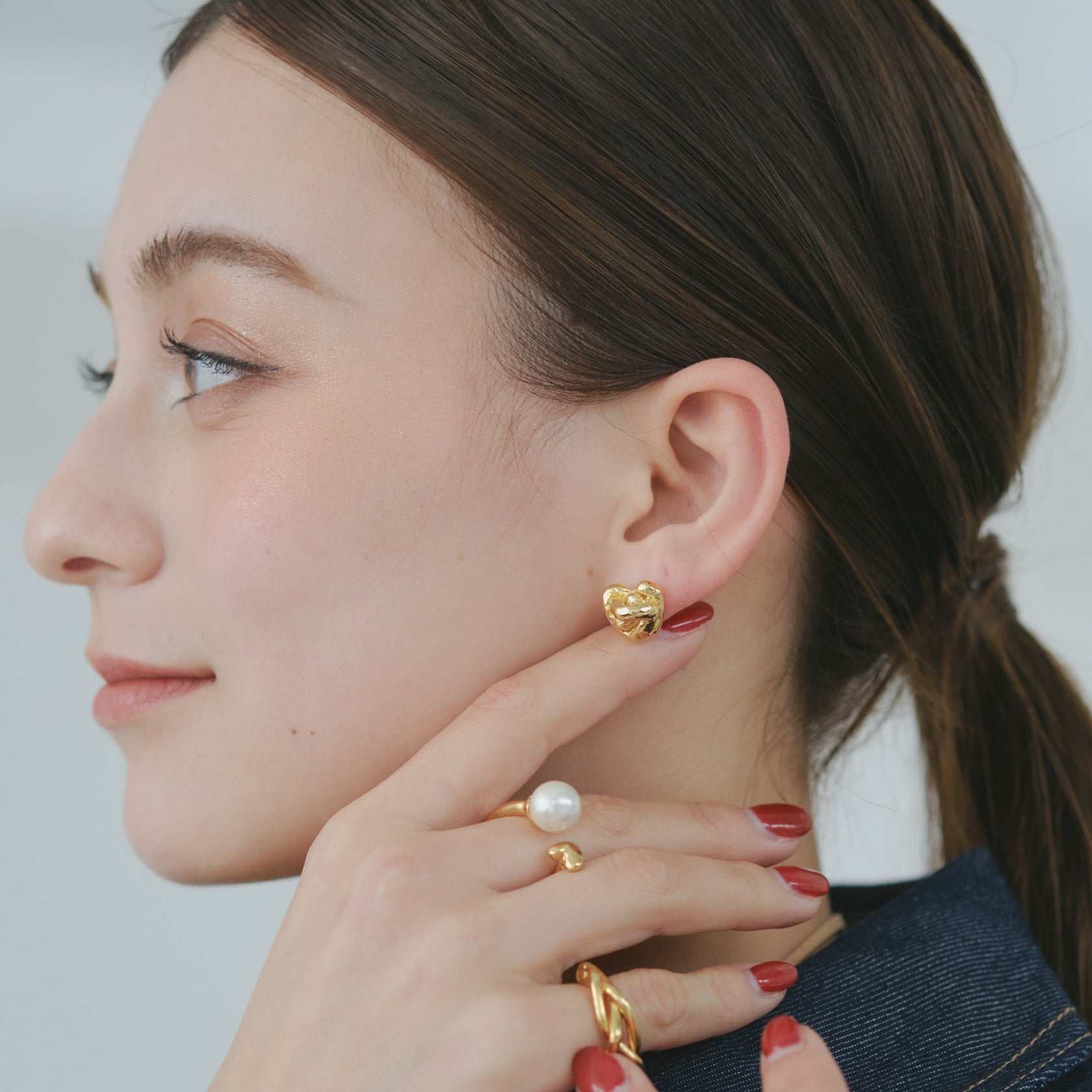 Knot Heart Pierce/Earrings