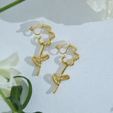 Tube Flower Pierce/Earrings