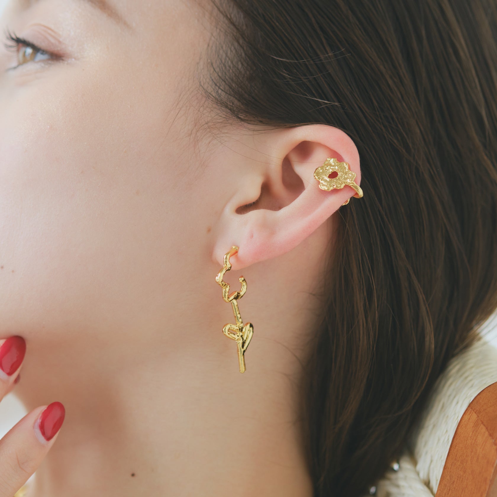Tube Flower Pierce/Earrings