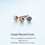 New Pure Titanium Stud Earrings with Small Stones, Perfect as Second Piercings, Formal Jewelry, Made in Japan, Available in Gold, Pink Gold, Silver, and Black (PI-N4)
