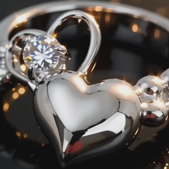 新商品｜日本製 Jump Heart CZ Ring（ジャンプハートCZリング） 手元で跳ねる、可愛いの一歩先へ。 ピンクゴールド プラチナ 仕上げ 2カラー展開