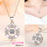 Necklace Ladies Earrings Swaying Stone Waver Queen Crown WAVER Necklace Platinum Finish Ladies Present Popular Gift