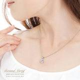 数量限定【宝箱】大粒2.0Ct！ピュアな輝きを放つCz☆6本立爪ネックレス プラチナ仕上げ