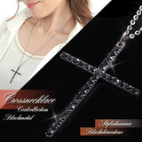 Limited Edition Treasure Chest: Adult Cross! Black Stone & Black Metal! Unisex Cross Necklace with Black Finish