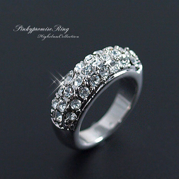 Limited Edition Treasure Chest: May your wonderful wish come true! ☆Pinky Ring/Sparkling Gorgeous Pave☆ Pinky Ring Platinum Finish