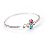 Limited Edition [Treasure Chest] Colorful Flower Bracelet: A sparkling and glamorous floral wristlet, easy to put on, with a pink gold and platinum finish.