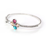 Limited Edition [Treasure Chest] Colorful Flower Bracelet: A sparkling and glamorous floral wristlet, easy to put on, with a pink gold and platinum finish.