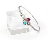 Limited Edition [Treasure Chest] Colorful Flower Bracelet: A sparkling and glamorous floral wristlet, easy to put on, with a pink gold and platinum finish.