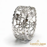 新商品 日本製 春光蝶リング｜蝶が踊る透かし彫り シルバー925 Butterfly Garden Ring