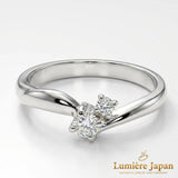 新商品 日本製 Vライン CZ シルバーリング — 指先を、静かに美しく。シルバー925 プラチナ仕上げ