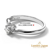 新商品 日本製 Vライン CZ シルバーリング — 指先を、静かに美しく。シルバー925 プラチナ仕上げ