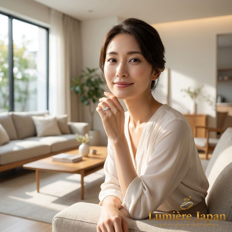 新商品 日本製 Vライン CZ シルバーリング — 指先を、静かに美しく。シルバー925 プラチナ仕上げ