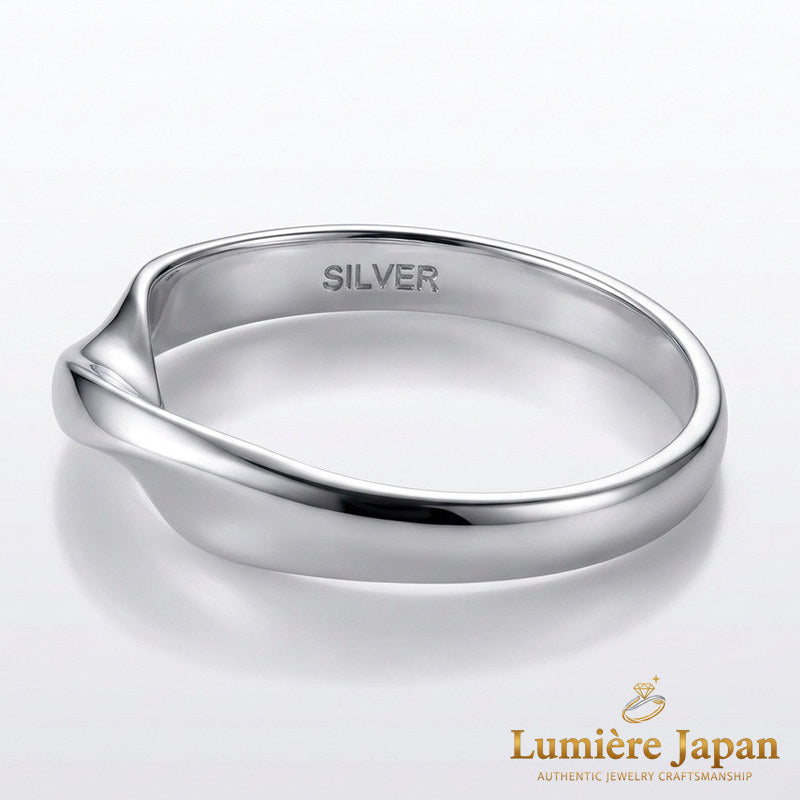 新発売記念｜2日間限定 特別価格 69％OFF 2/15まで 新商品 日本製 メビウス（Möbius）リング｜シルバー925 無限の滑らかな流線美 指輪 プラチナ仕上げ