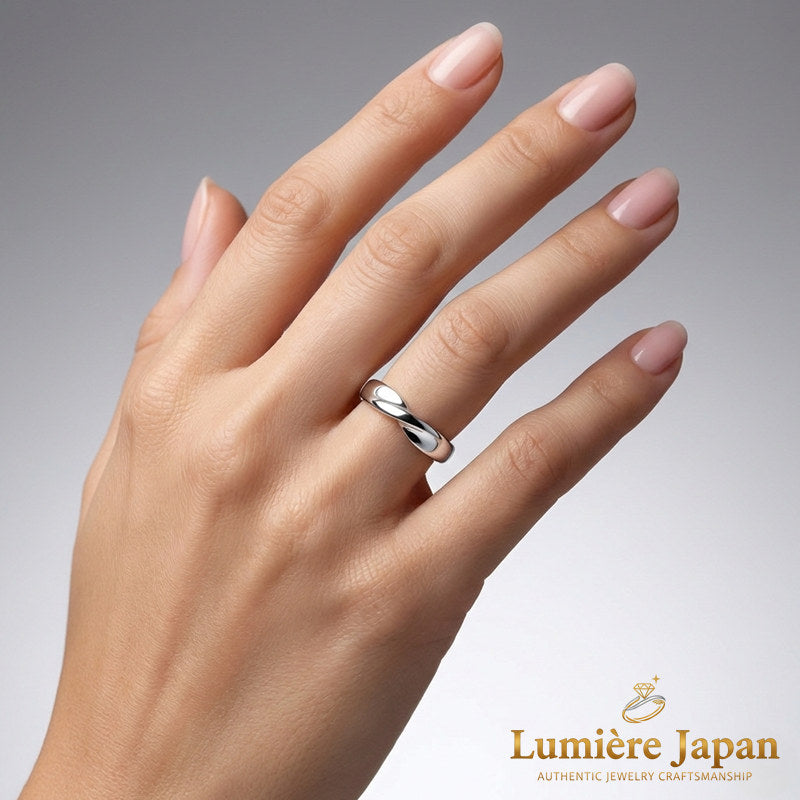 新発売記念｜2日間限定 特別価格 69％OFF 2/15まで 新商品 日本製 メビウス（Möbius）リング｜シルバー925 無限の滑らかな流線美 指輪 プラチナ仕上げ