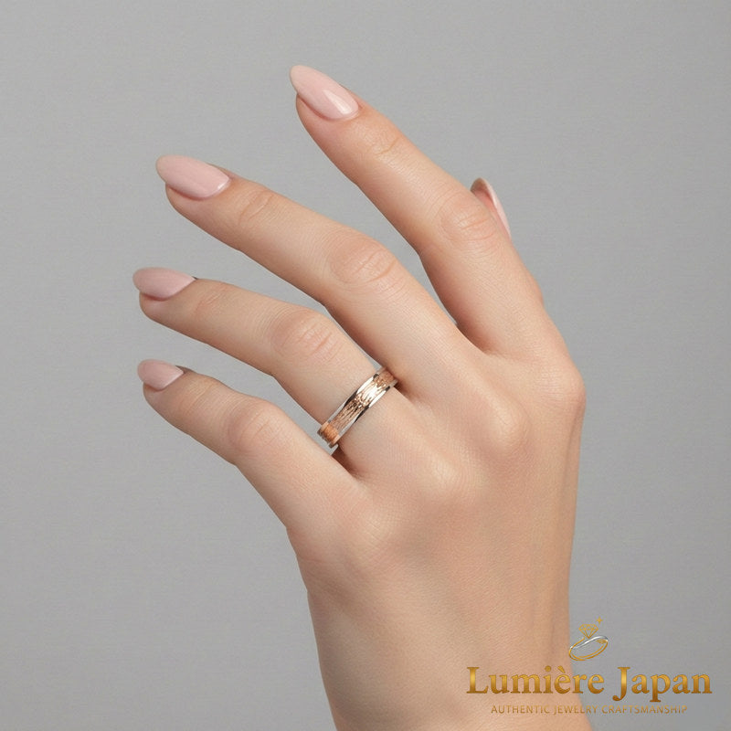 新商品 日本製 静動（SEIDŌ）リング｜シルバー925 コンビカラー 指輪 プラチナ仕上げ