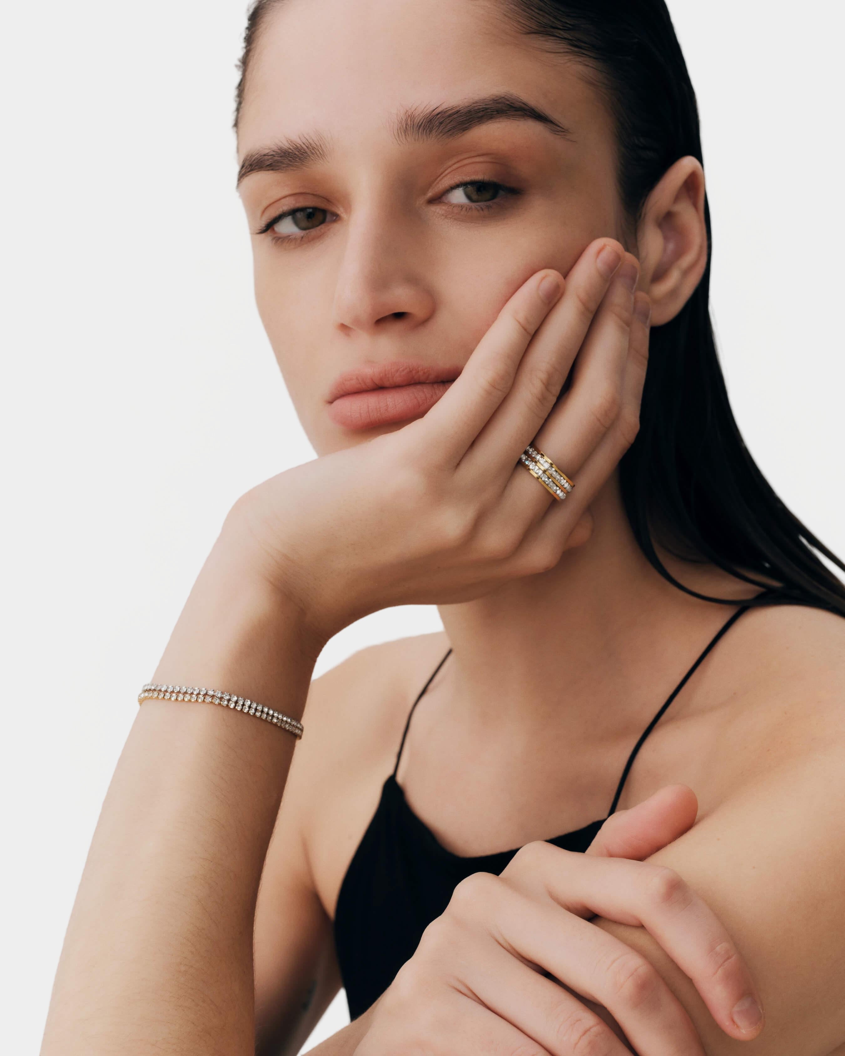 [ゴールド] テニスブレスレット