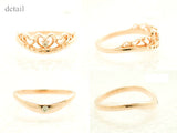 diamond heart tiara ring