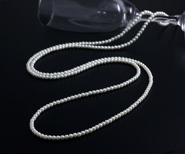 新商品 【 日本製 】6mmパールロングネックレス/パールネックレス♪真珠/150cm ケース付き