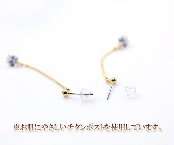 新商品 【日本製24金鍍金】ハートカットのアメリカンピアス/エレガントなゴールドロングピアス
